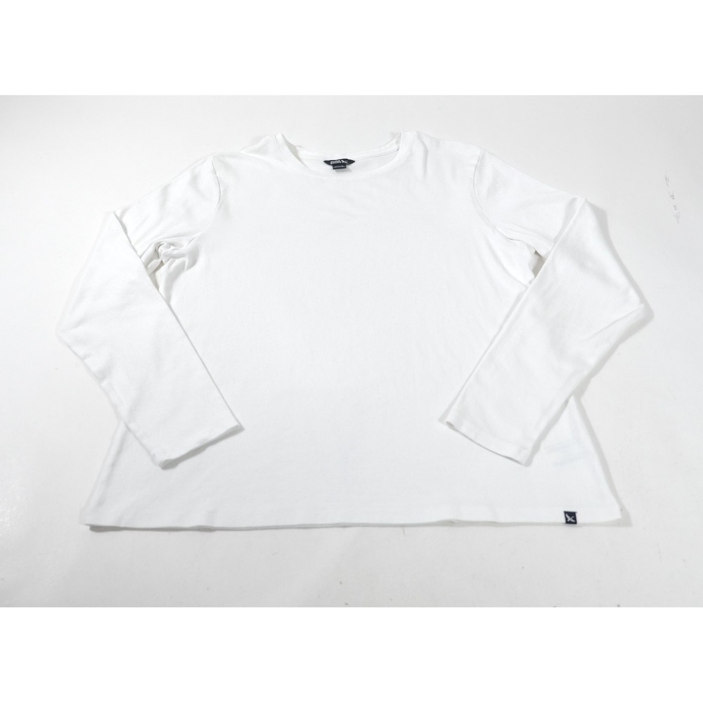 Eddie Bauer Shirt Women XL White Long Sleeve Crew Neck Cotton Modal Stretch Top